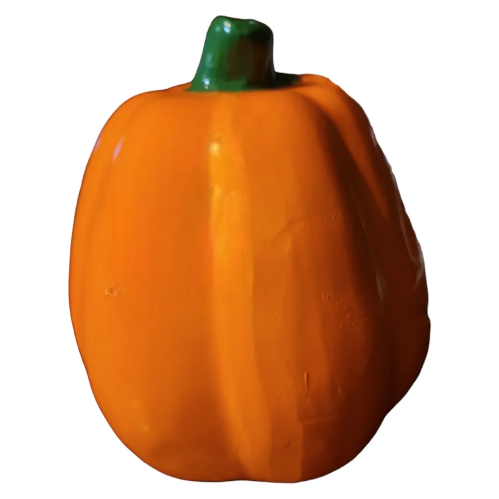 Vtg Ceramic Pumpkin Candle Holder
